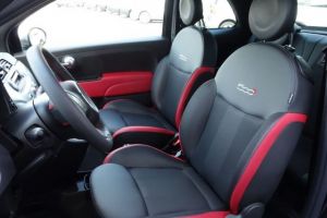 Fiat 500 sièges semi cuir noir et rouge Marseille 9ème
